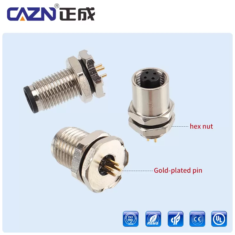 M5 Female Back Mount Socket ( PCB )