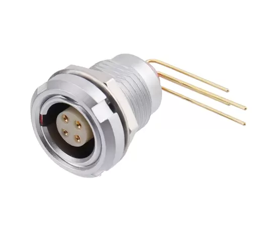 B Series ZCG Fixed socket with Two Nuts-90 ° Angled Needle Core-Back Panel Mounting